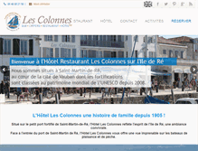 Tablet Screenshot of hotellescolonnes.com
